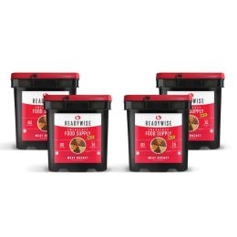240 Serving Meat Package Includes: 4 Freeze Dried Meat Buckets