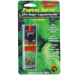 Pepper Shot 1.2% MC 2 oz pepper spray stream
