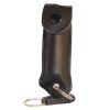 Pepper Shot 1.2% MC 1/2 oz pepper spray leatherette holster and quick release keychain black