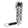 Pepper Shot 1.2% MC 1/2 oz pepper spray fashion leatherette holster and quick release keychain cheetah black/white
