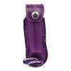 Pepper Shot 1.2% MC 1/2 oz pepper spray leatherette holster and quick release keychain Purple