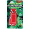 Pepper Shot 1.2% MC 1/2 oz pepper spray leatherette holster and quick release keychain red