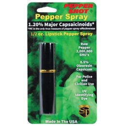 Pepper Shot 1.2% MC 1/2 oz lipstick pepper spray black