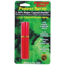 Pepper Shot 1.2% MC 1/2 oz lipstick pepper spray red