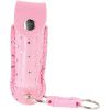 Pepper Shot 1.2% MC 1/2 oz rhinestone leatherette holster and quick release keychain pink
