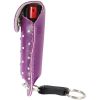 Pepper Shot 1.2% MC 1/2 oz rhinestone leatherette holster and quick release keychain purple
