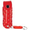 Pepper Shot 1.2% MC 1/2 oz rhinestone leatherette holster and quick release keychain red