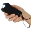 Rechargeable Runt 20,000,000 voltÂ stun gun withÂ flashlight and wrist strap disable pin Black
