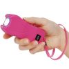 Rechargeable Runt 20,000,000 voltÂ stun gun withÂ flashlight and wrist strap disable pin Pink