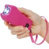 Rechargeable Runt 20,000,000 voltÂ stun gun withÂ flashlight and wrist strap disable pin Pink