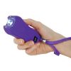 Rechargeable Runt 20,000,000 voltÂ stun gun withÂ flashlight and wrist strap disable pin Purple