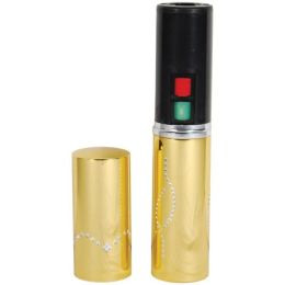 Stun Master 3,000,000 Volt Rechargeable Lipstick Stun Gun with Flashlight, gold