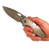 Titanium Finish Folding Pocket Knife Thumb Open Spring Assisted Gray Color