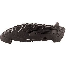 Folding Spring Assisted Black Knife.
