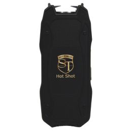 Hot ShotÂ stun gun withÂ flashlight and Battery Meter Black