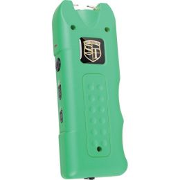 20,000,000 volt MultiGuard Stun Gun Alarm and Flashlight with Built in Charger Green