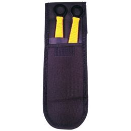 2 Piece Throwing Knife Black Gold Color BioHazard