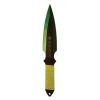 2 Piece Throwing Knife Green Color BioHazard