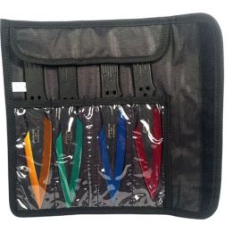 4 Piece Throwing Knife Assorted, blue, red, gold, green Color