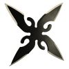 4" 4 Point Black Ninja Stars 3 Pc w/ Nylon Sheath