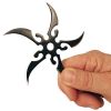 4" 5 Point Black Throwing Stars 3 Pc w/ Nylon Sheath