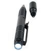 Tactical Black Screw Cap, Glass Breaker Tip Pen with Flashlight