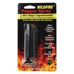 Wildfire 1.4% MC 1/2 oz pepper spray hard case with quick release keychain black