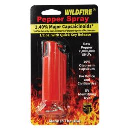 Wildfire 1.4% MC 1/2 oz pepper spray hard case with quick release keychain red