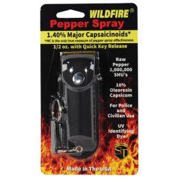Wildfire 1.4% MC 1/2 oz pepper spray leatherette holster and quick release keychain black