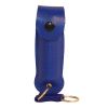 Wildfire 1.4% MC 1/2 oz pepper spray leatherette holster and quick release keychain blue