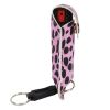 Wildfire 1.4% MC 1/2 oz pepper spray fashion leatherette holster and quick release keychain cheetah black/pink