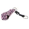 Wildfire 1.4% MC 1/2 oz pepper spray fashion leatherette holster and quick release keychain cheetah black/pink