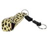 Wildfire 1.4% MC 1/2 oz pepper spray fashion leatherette holster and quick release keychain cheetah black/yellow