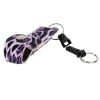 Wildfire 1.4% MC 1/2 oz pepper spray fashion leatherette holster and quick release keychain leopard black/purple