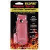 Wildfire 1.4% MC 1/2 oz pepper spray leatherette holster and quick release keychain pink