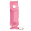Wildfire 1.4% MC 1/2 oz pepper spray leatherette holster and quick release keychain pink